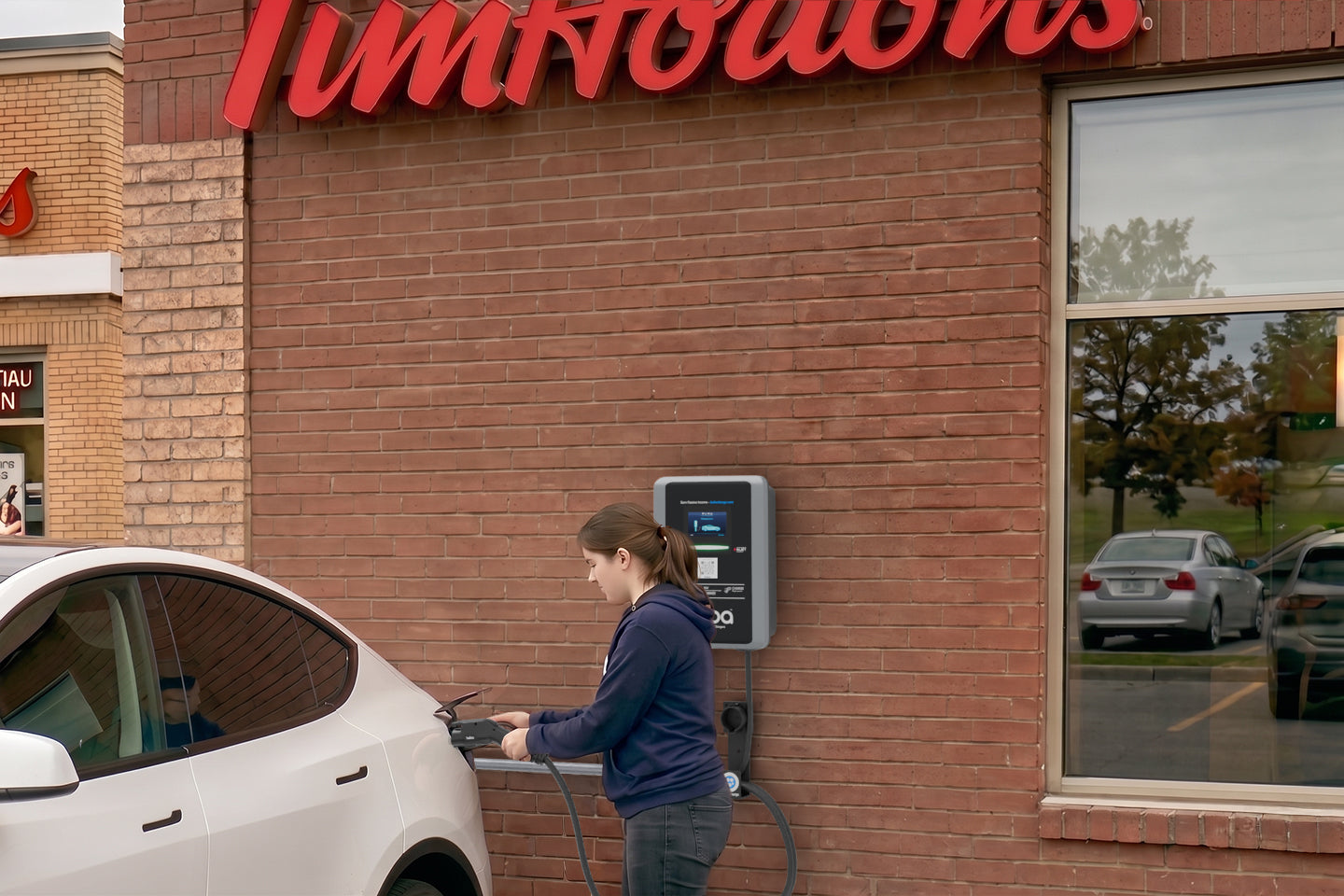 Pre-Order | Boba Commercial Style, Hardwired, EV Charger with QR Scan & Owner Controlled Payment System