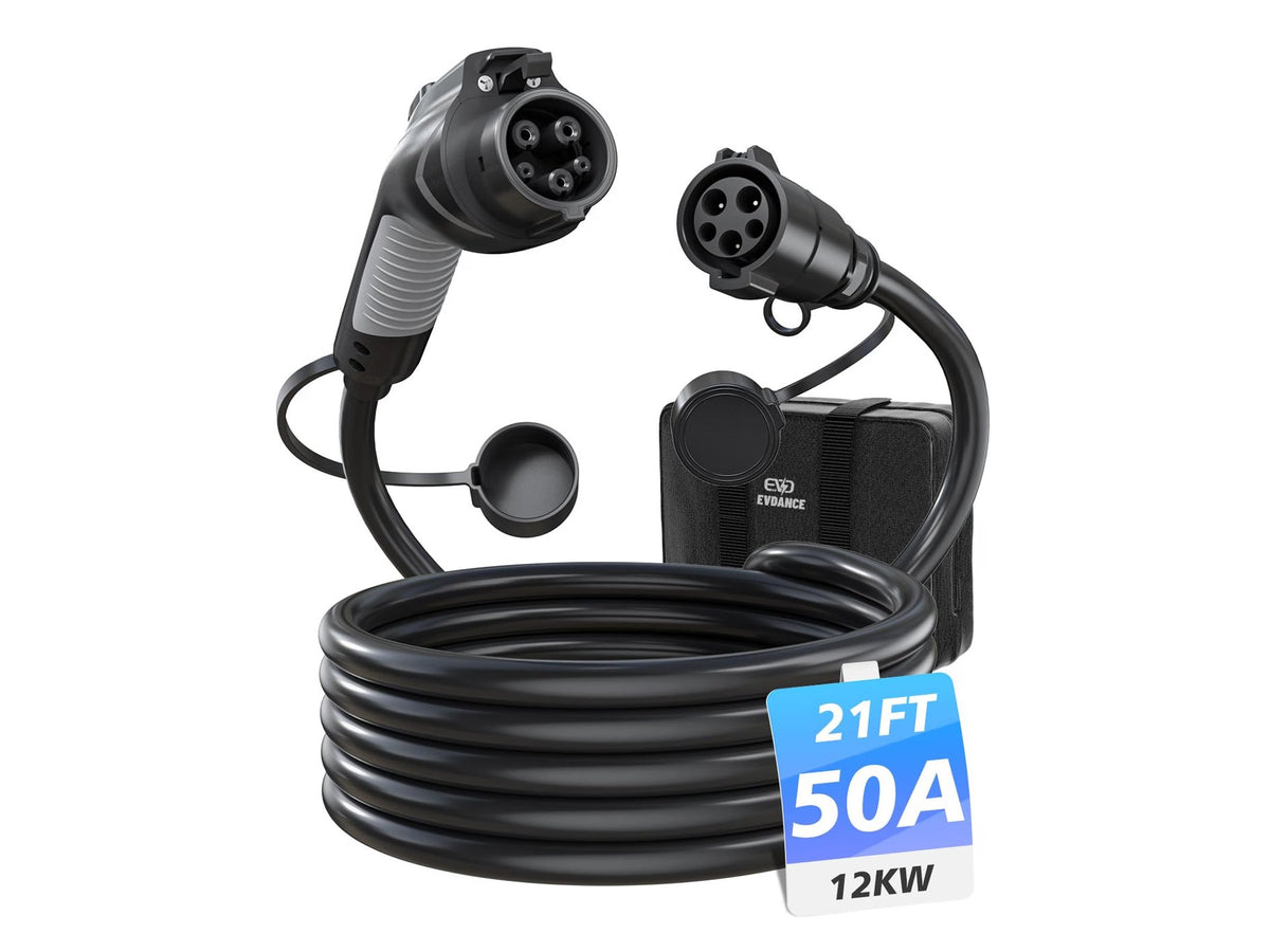 Boba Recommended Extension Cable, 21 ft 50A J1772 extension for far parking spots