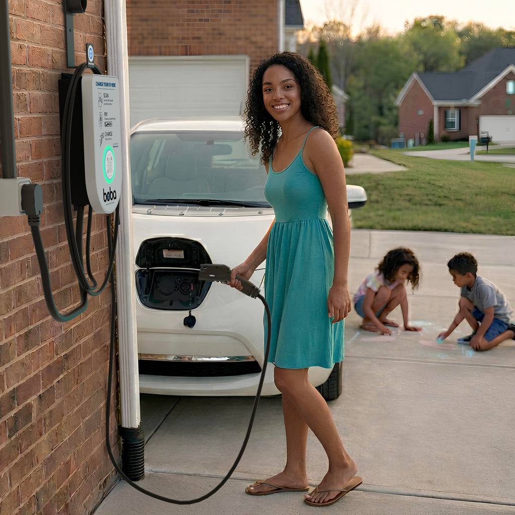 Pre-Order | Boba EV Charger Station With Wall Unit and QR Scan & Payment System